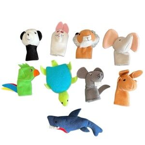 IKEA Titta Djur Finger Puppets 9 Count Animals Imaginary Play Storytelling